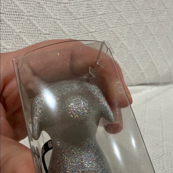 PINK Victoria's Secret Glittery Silver Dog Ornament - Picture 2 of 2